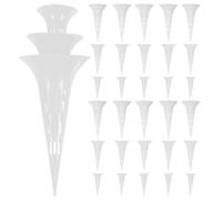COSMOBETTY 1 Ensemble Couvre-Drainage en PP Blanc pour Pots en Terre Cuite et Fleurs, Forme Cône Tour, Maille Filtrante Réutilisable Facile à Installer pour Jardinage Intérieur 30 Pièces