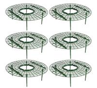 COSMOBETTY 6 Pièces Support à Fraisiers en Plastique Vert pour Jardinage en Bac Surélevé, Soulève Les Fraises et Favorise la Circulation d'air, Supports Robustes