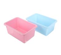 COSMOBETTY Boîtes en Plastique Rangement 2pcs Rectangle Faciles à Utiliser pour Bureau et Salle de Classe, Style Simple et Chic pour Organiser Jouets et Fournitures