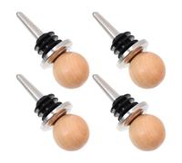 COSMOBETTY Bouchons de Bouteille Scellage sous Vide 4pcs en Acier Inoxydable Facile à Utiliser et Nettoyer Bouchon pour Récipient à Boissons pour Bouteille D'huile et Vinaigre