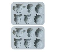 COSMOBETTY Lot de 2 Moules à Pâtisserie en Silicone Forme Chouette, Résistant Déformation et Casse, pour Décoration de Gâteau en Restaurant ou Boutique