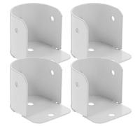 COSMOBETTY Support de Tringle à Penderie 4 Pièces en Métal Blanc Surface Sécurisée, Adapté pour Tringles Espaces de Rangement et Buanderies
