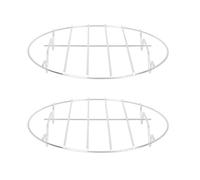 COSMOBETTY Supports à Vapeur et Réchauffage des Aliments en Acier Inoxydable Argenté Lot de 2 Grille Chauffante Multifonction pour Cuisson Vapeur la Cuisine Maison