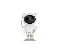 Cosmonaute Projecteur d'Ambiance Etoilée Animée Rotative à 360° Blanc