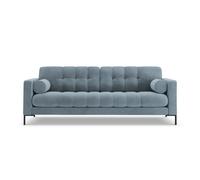 Cosmopolitan design canapé droit en velours Bali - Bleu clair