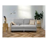 Cosmos - canapé 3 places convertible express couchage quotidien 140 cm matelas 11 cm en tissu - Gris