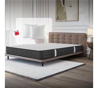 COSMOS - Pack Matelas 160x200 + 2 Oreillers 60x60 Offerts - Matelas Mousse à Mémoire de Forme + Blue Latex - Fermeté Équilibrée - 7 Zones de Confort - Réversible - Fabriqué en Europe - Equinox