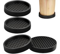 Cossaot 4 Pcs Protection Pieds Canapé, Patin Rond Antidérapant Caoutchouc | Diamètre 5 cm, Silicone Souple et Silencieux, Ventouses Adhérentes, Stable et Peu Mobile, Pour Canapés et Meubles
