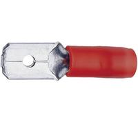 Cosse à languette mâle 4.8 x 0.8 mm Klauke 8203B 180 ° partiellement isolé rouge