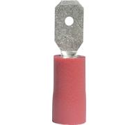 Cosse à languette mâle 4.8 x 0.8 mm Vogt Verbindungstechnik 392808 180 ° partiellement isolé rouge