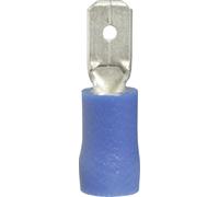 Cosse à languette mâle 4.8 x 0.8 mm Vogt Verbindungstechnik 393408 180 ° partiellement isolé bleu