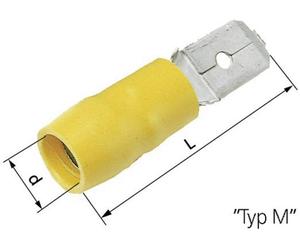 Cosse à languette mâle 6.3 x 0.8 mm LAPP L-RA 63 M 63103010 180 ° partiellement isolé rouge 100 pc(s)