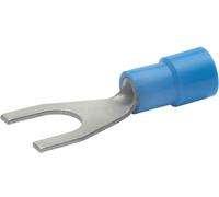 Cosse à sertir Klauke M5 isolée 1,5-2,5 mm² en forme de fourche Klauke 630C5 bleue, paquet de 100 pièces.