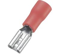Cosse clip 2.8 mm x 0.8 mm TRU COMPONENTS FDD1.25-110(8) 180 ° partiellement isolé rouge 100 pc(s)