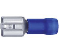 Cosse clip 4.8 mm x 0.5 mm Klauke 8302 180 ° partiellement isolé bleu