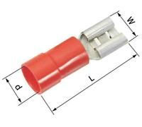 Cosse clip 4.8 mm x 0.5 mm LAPP L-RA 49 H 63101030 180 ° partiellement isolé rouge 100 pc(s)