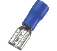 Cosse clip 4.8 mm x 0.5 mm TRU COMPONENTS FDD2-187(5) 180 ° partiellement isolé bleu 100 pc(s)