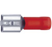 Cosse clip 4.8 mm x 0.8 mm Klauke 8203 180 ° partiellement isolé rouge