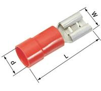 Cosse clip 4.8 mm x 0.8 mm LAPP L-RA 48 H 63101040 180 ° partiellement isolé rouge 100 pc(s)