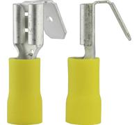 Cosse clip 6.3 mm x 0.8 mm Vogt Verbindungstechnik 3933 avec dérivation 180 ° partiellement isolé jaune