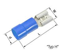Cosse clip 6.3 x 0.8 mm LappKabel L-RB 63 H 63101080 180 ° partiellement isolé bleu 100 pc(s)
