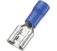 Cosse clip 6.4 mm x 0.8 mm TRU COMPONENTS FDD2-250 180 ° partiellement isolé bleu 100 pc(s)