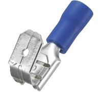 Cosse clip 6.4 mm x 0.8 mm TRU COMPONENTS PBDD2-250 avec dérivation 180 ° partiellement isolé bleu 50 pc(s)