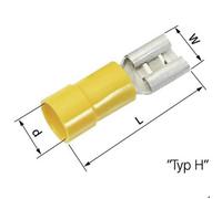 Cosse clip 9.5 mm x 1.2 mm LAPP L-RC 95 H 63101120 180 ° partiellement isolé jaune 50 pc(s)