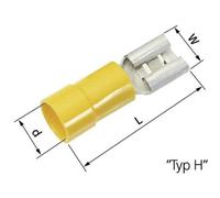 Cosse clip 9.5 x 1.2 mm LappKabel L-RC 95 H 63101120 180 ° partiellement isolé jaune 50 pc(s)