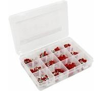 Cosse electrique pre-isolee universelle rouge pour section fil 0,5 à 1,5 mm² (assortiment) (coffret de 165 pieces) n/a G