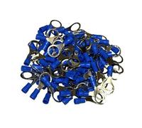 cosse electrique ronde a oeil 10 mm bleu - fil 1.5 a 2.5 - 100 cosses -