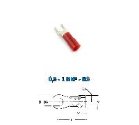 Cosse Fourche 0,5-1 mm² M3 Rouge EF PA - 100 pièces - CIMCO 180120