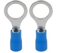 Cosses electriques | Cosses à sertir | Embout pré isolé | Embouts de cablage pré isolé | Connecteur électrique | Embout de Câble | Sachet De 10 Cosses Rondes Pre|Isolee D.8mm Bleu (Lot de 2)