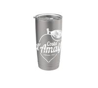 Costa d'Amalfi et Citron Italie Vintage Amalfi Souvenir Gobelet isotherme en acier inoxydable double paroi