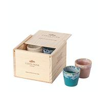 Costa Nova, Grespresso collection, Vaisselle en grès, Boîte en bois 8 verres espresso, multicolore