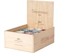 Costa Nova - tasses à café LUNGO en grès dans un coffret cadeau en bois, assortiment de 24 pièces