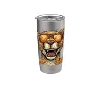 Costume de Cougar à lunettes rieur pour garçons et filles Gobelet isotherme en acier inoxydable double paroi
