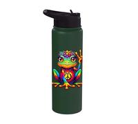 Costume de grenouille hippie tie-dye, signe de la paix, pour femme et fille, costume années 70 Stainless Steel Insulated Water Bottle