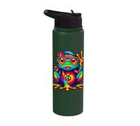 Costume de grenouille hippie tie-dye, signe de la paix, pour filles et femmes, costume années 70 Stainless Steel Insulated Water Bottle
