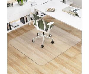 COSTWAY 160x180 cm Tapis de protection pour chaise de bureau, tapis de protection pour chaise de bureau, épaisseur 1,5mm, protection du sol anti-rayures et antidérapant, tapis de chaise