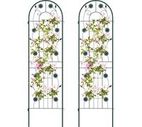 COSTWAY 2 treillis métalliques autoportants, clôture de jardin décorative, support pour plantes grimpantes, treillis à planter 180 x 50 cm Vert
