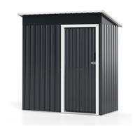 COSTWAY Abri de Jardin 1.4m2 , Toit en Pente - Porte Coulissante Verrouillable pour Rangement des Outils de Jardin