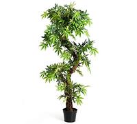 COSTWAY Arbre Artificiel Plante Artificielle en Pot Convient pour Intérieur ou Extérieur 160 cm