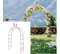 COSTWAY Arche de Jardin pour Plantes Grimpantes 255CM en Métal Arceau à Rosiers Flèches D'inspiration Gothique Décoration de