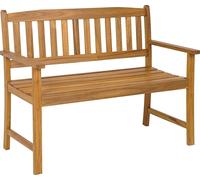 COSTWAY Banc de jardin en acacia, Banc massif en bois pouvant supporter jusqu'à 360kg, Banc de terrasse 2 places, Banc de parc pour terrasse, balcon, jardin