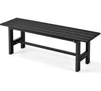 COSTWAY Banc de jardin résistant aux intempéries, banc 2 places supportant jusqu'à 300kg, banc de parc tous temps en HDPE, banc de terrasse sans dossier pour jardin, parc, balcon, 120 x 36 x 40,5 cm (