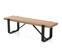 COSTWAY Banc de Style Industriel - 152,5x43x44 CM - Structure Métallique, Charge max.:300 KG pour Couloir,Entrée et Cuisine