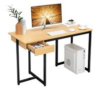 Giantex Bureau d'Ordinateur Industriel, avec Tiroir, Élégant, 120 x 55 x 75 cm (Naturel) Naturel G