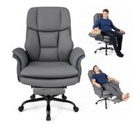 COSTWAY Chaise de Bureau Ergonomique avec 5 roulettes (Gris)