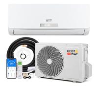 COSTWAY Climatiseur Reversible 18000 BTU 5,1 KW, Climatiseur Split R32, Chauffage, Refroidissement, Déshumidification, Clim Inverter Silencieux 19 dB, Auto-Nettoyage (18000 BTU|5,1 kW - Blanc Wifi)